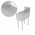Thumbnail image #4 for Top Shelf TSF Series 17-Inch x 24-Inch Stainless Steel Underbar Drainboard with 6-Inch Backsplash