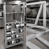 Thumbnail image #3 for Channel Manufacturing CSBR-80 Stationary Aluminum Can and Storage Rack for 80 #10 Cans