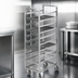 Thumbnail image #3 for Channel Manufacturing Stainless Steel Single-Section Cafeteria Tray Rack on Casters, End Load, 10-Tray Capacity, 15 x 20 Tray Size