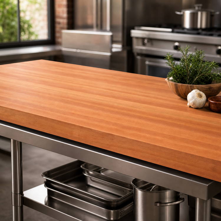 Product image #3 for Boos Block American Cherry Edge Grain Kitchen Countertop, 84 x 32 x 3 Inches, Varnique Finish