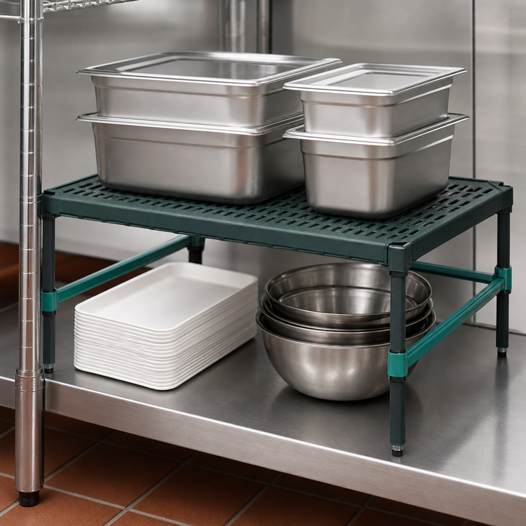 Product image #3 for QuadPlus Stationary Dunnage Rack, 24 x 21 x 14 Inches, 1000 lb. Capacity