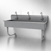 Thumbnail image #3 for Advance Tabco Multiwash Wall-Mounted Hand Wash Sink with 3 Electronic Faucets, 60-Inch 304 Stainless Steel