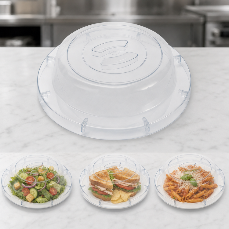 Product image #3 for American Metalcraft Universal Clear ABS Round Plate Cover for 10 to 11-1/2 Inch Plates