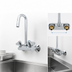 Thumbnail image #3 for equip 4-Inch Wall Mount Mixing Faucet with 3-Inch Swivel Gooseneck Spout