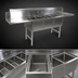 Thumbnail image #3 for John Boos Straight Triple-Compartment Dishtable/Pot Sink with 2 Drainboards and Left Dish Machine Attachment