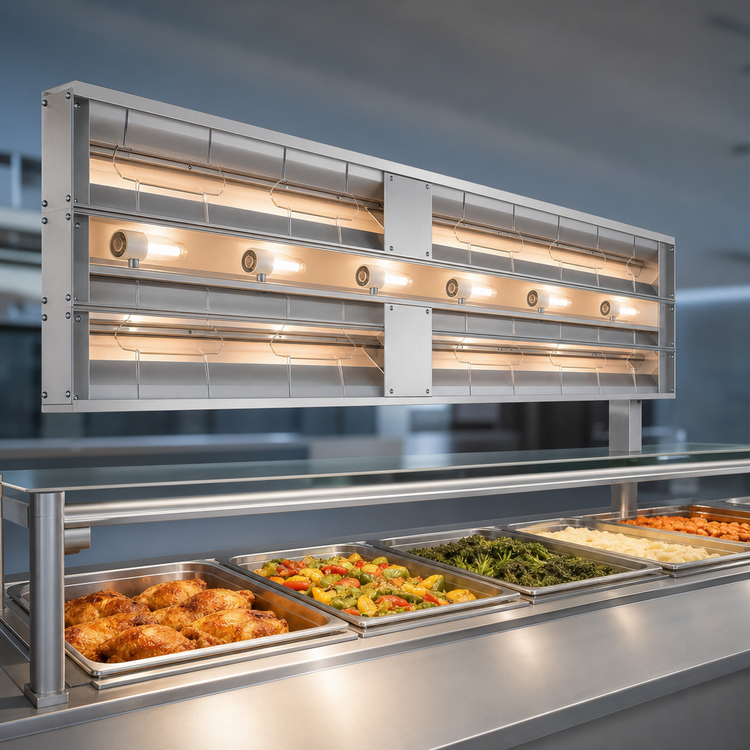 Product image #3 for Hatco Glo-Ray 96-Inch Lighted Double Infrared Strip Heater