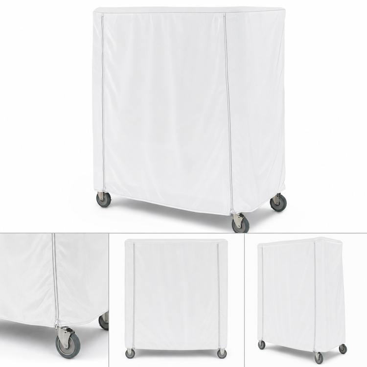 Product image #3 for Metro Queen Mary & Banquet Cart Cover, 48 x 21 x 54 Inches, White Uncoated Knitted Polyester
