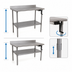 Thumbnail image #3 for Eagle Group AdjusTable ADA/Ergonomic Height Adjustable Stainless Steel Work Table with Backsplash and Undershelf, 48 x 24 Inches