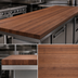 Thumbnail image #3 for John Boos Boos Block 144-Inch x 36-Inch x 2-1/4-Inch American Black Walnut Edge Grain Kitchen Countertop