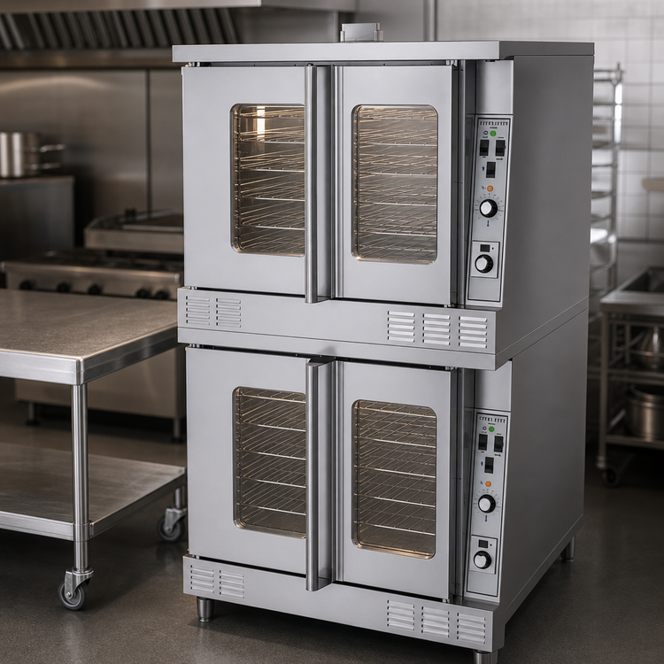 Product image #3 for Garland Master Series Double-Deck Standard Depth Natural Gas Convection Oven, 6-Pan Capacity Per Compartment