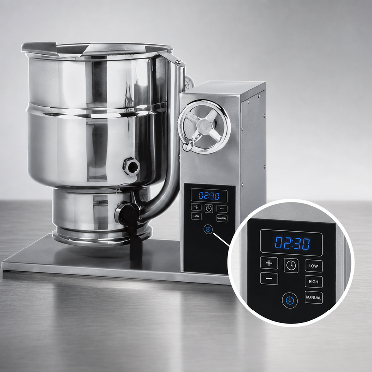 Product image #3 for Groen 40 Quart Electric Tabletop Tilting Steam-Jacketed Kettle with Advanced Controls