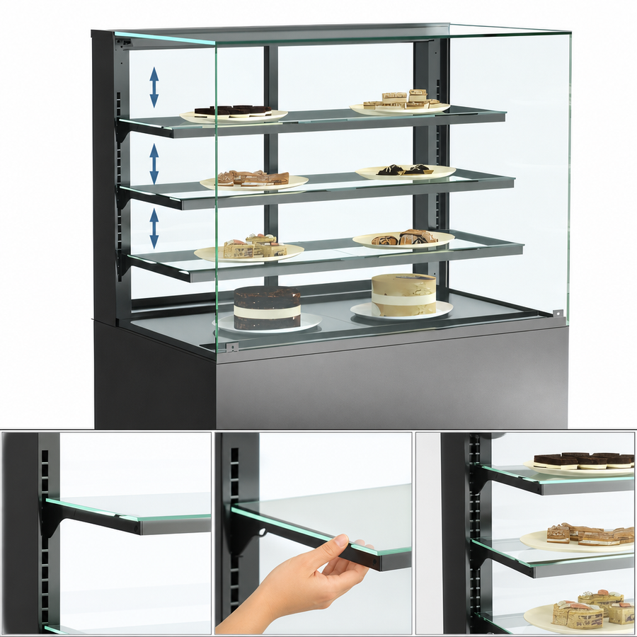Three Adjustable Glass Shelves