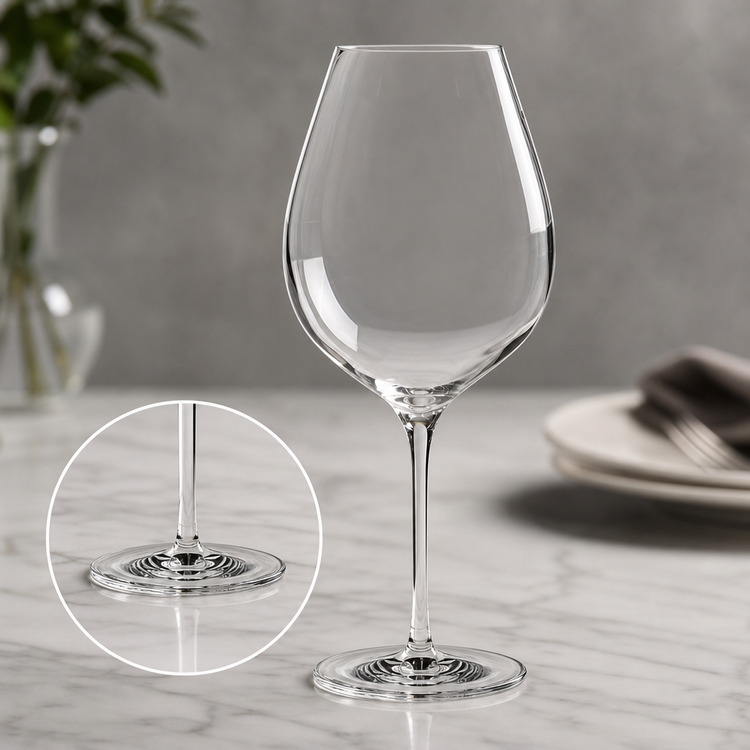 Product image #4 for Flavor First Bold & Powerful 22.5 oz. Stemmed Footed Wine Glass, Clear