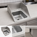 Thumbnail image #3 for John Boos Pro-Bowl Single-Compartment Stainless Steel Drop-In Sink with Left and Right Side Splashes