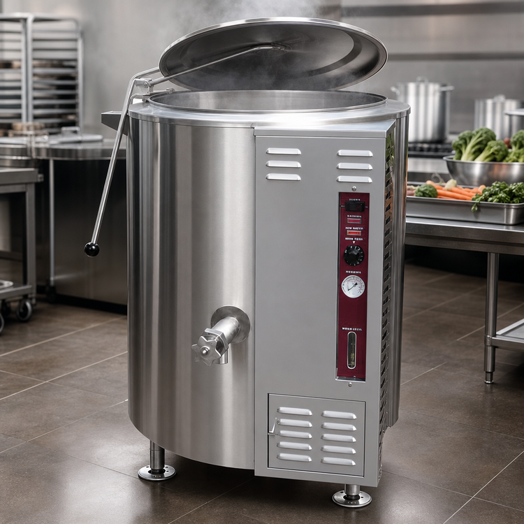 Product image #3 for Southbend Steam 80 Gallon Gas Stationary Kettle, 2/3 Jacketed, Tri-Leg