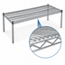 Thumbnail image #3 for Eagle Group 36 x 24 Inch Chrome Wire Dunnage Rack Platform with 14 Inch Posts, 600 lb Capacity