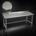 Thumbnail image #3 for Deluxe Series Stainless Steel Work Table, 84 x 30 Inch, 1-1/2 Inch Rear Up-Turn, Galvanized Base