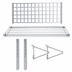 Thumbnail image #3 for WalStor Modular Wall-Mounted Single Shelf Kit, 48 x 18 Inch Wire Shelf, Zinc Finish