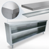 Thumbnail image #3 for Advance Tabco 120-Inch x 15-Inch Stainless Steel Dish Cabinet with Open Base and Mid-Shelf