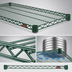Thumbnail image #3 for Eagle Valu-Gard Quad-Adjust 60 x 24 Inch Wire Shelf, Green Epoxy Coated, 600 lb. Capacity