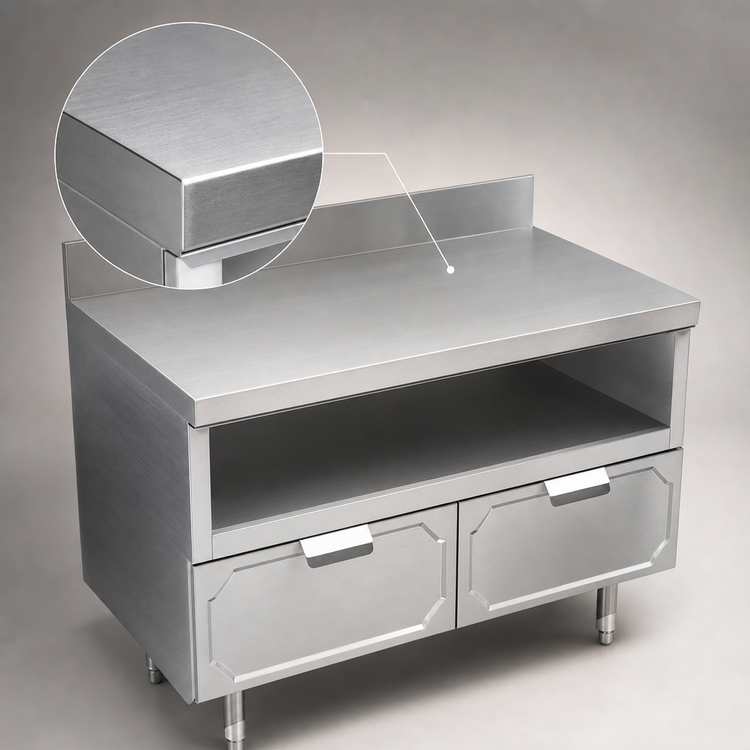 Product image #3 for La Rosa 18-Inch x 32-Inch Stainless Steel Utility Stand with Dry-Drawer Base