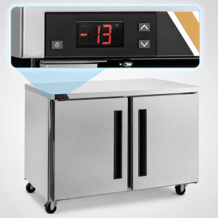Product image #3 for Centerline 60-Inch Two-Section Undercounter Freezer with Left/Right Hinged Solid Doors