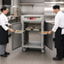 Thumbnail image #3 for Metro C5 6 Series Mobile Half-Height Pass-Thru Heated Holding Cabinet with Solid Doors and Universal Wire Slides