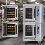 Thumbnail image #3 for Imperial (Middleby) HSICVE-2 Half-Size 2-Deck Electric Convection Oven with Manual Controls, Stainless Steel Exterior & Porcelain Interior