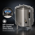 Thumbnail image #3 for Groen AH/1E-40 40-Gallon Gas Stationary Floor Steam-Jacketed Kettle