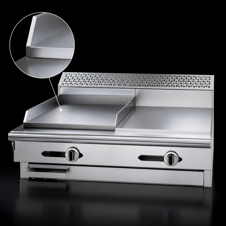 Product image #3 for Garland Cuisine Series 36-Inch Heavy Duty Gas Combination Top Range, Modular Top with Left 18-Inch Griddle and Right 18-Inch Hot Top