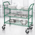Thumbnail image #3 for Quantum 3-Shelf Wire Utility Cart, 48 x 18 x 37.5 Inches, Green Epoxy Antimicrobial Finish