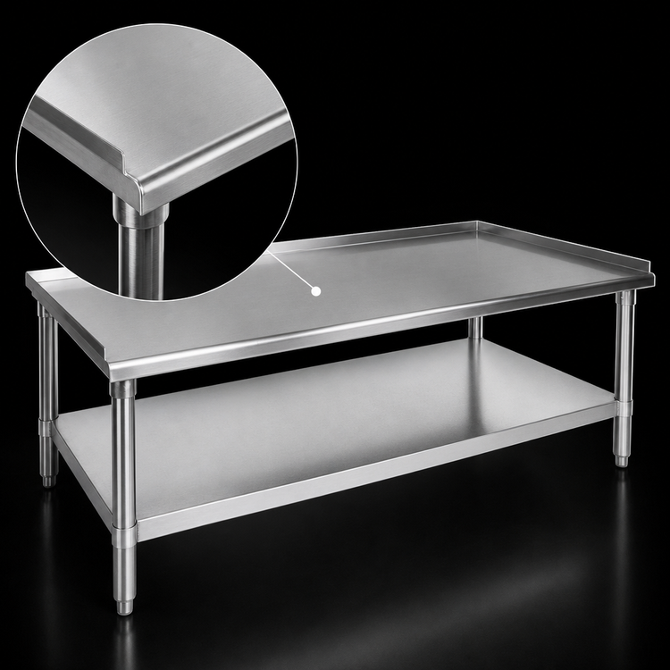 Product image #3 for John Boos Stainless Steel Equipment Stand with Shelf, 15 in. W x 24 in. D x 24 in. H