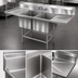 Thumbnail image #3 for Eagle Spec-Master FN Series Two-Compartment Coved Corner Stainless Steel Sink with 30-Inch Right Drainboard, 67-1/2-Inch Wide