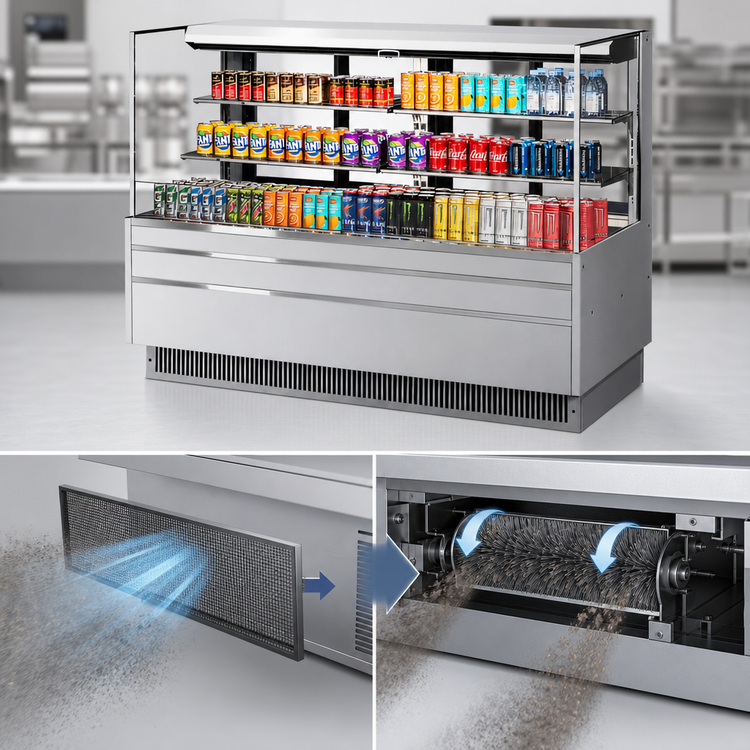 Product image #3 for Turbo Air 72-Inch Horizontal Open Display Merchandiser, 23.4 Cu. Ft., Low Profile, Self-Contained Refrigeration