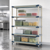 Thumbnail image #3 for MetroMax 4 All-Polymer Starter Shelving Unit with Open Grid Shelves, 54W x 21D x 74H