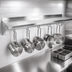 Thumbnail image #3 for John Boos Stallion Wall-Mount Stainless Steel Pot Rack Shelf with 8 Hooks, 96 x 16 x 13 Inches