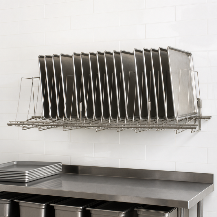 Product image #3 for Metro SmartWall Life 36-Inch Wall-Mounted Tray Drying Rack