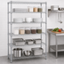 Thumbnail image #3 for Quantum 60-Inch W x 21-Inch D x 63-Inch H Stationary Wire Shelving Starter Kit, Chrome Plated