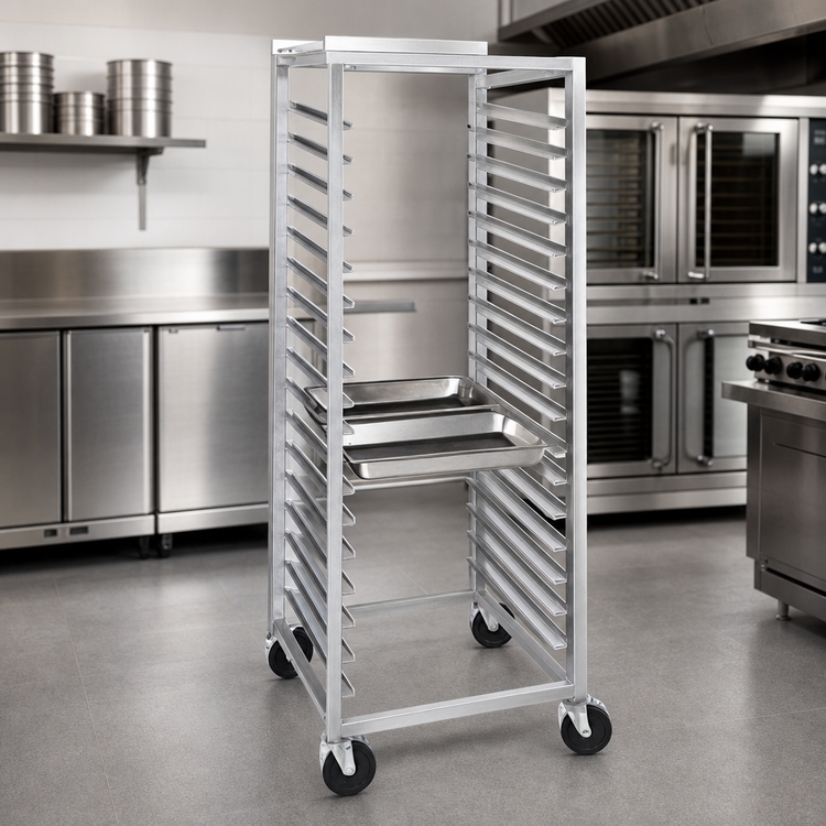 Product image #3 for Channel Stainless Steel Side-Load 12 x 20 Steam Table Pan Rack, 38-Pan Capacity