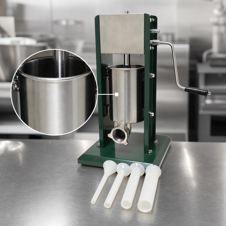 Product image #3 for Uniworld Economy Vertical 5 lb Stainless Steel Sausage Stuffer