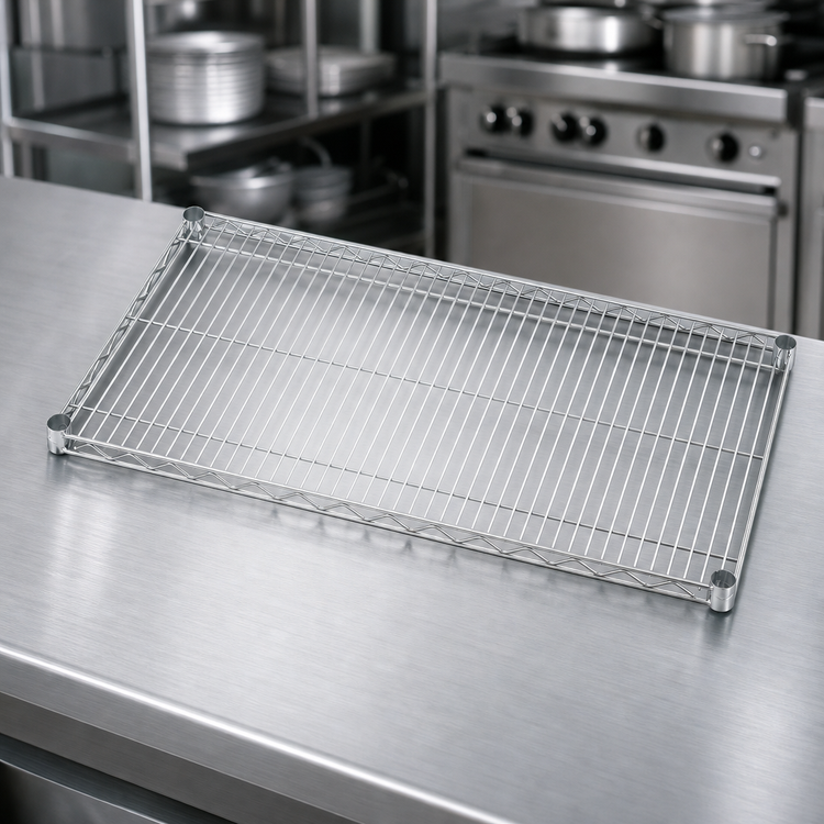 Product image #3 for Quantum 24 Inches W x 21 Inches D 304 Stainless Steel Wire Shelf, 600-800 lb. Capacity