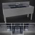 Thumbnail image #3 for Glastender Three-Compartment Underbar Sink Unit with Dual Drainboards, 60