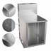 Thumbnail image #4 for BK Resources 18 x 21 Inch Flat Top Open Base Underbar Cabinet with Die Wall, 304 Stainless Steel