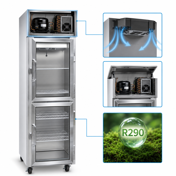 Product image #3 for Continental Refrigerator 1FNGDHD One-Section Display Freezer with Half-Height Glass Doors