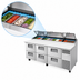 Thumbnail image #3 for True 93.5-Inch 3-Section Pizza Prep Table with 6 Drawers and Self-Contained Refrigeration