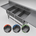 Thumbnail image #3 for John Boos Pro-Bowl 3-Compartment Stainless Steel Sink with 36