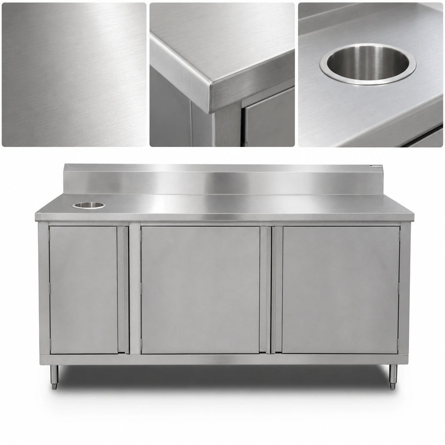 14-Gauge Type 300 Stainless Steel Top
