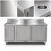 Thumbnail image #3 for 72-Inch Stainless Steel Beverage Unit with Cabinet Base, Front Hinged Doors, and Left Trash Chute