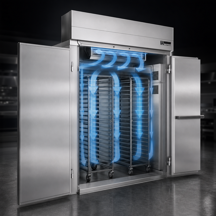 Product image #3 for Baxter Double Wide Roll-In Retarder/Proofer Cabinet, 120.5-Inch Depth, Remote R448A Refrigeration, With Floor