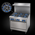 Thumbnail image #3 for Comstock-Castle F330 36-Inch Commercial Gas Range with 6 Open Burners and Standard Oven